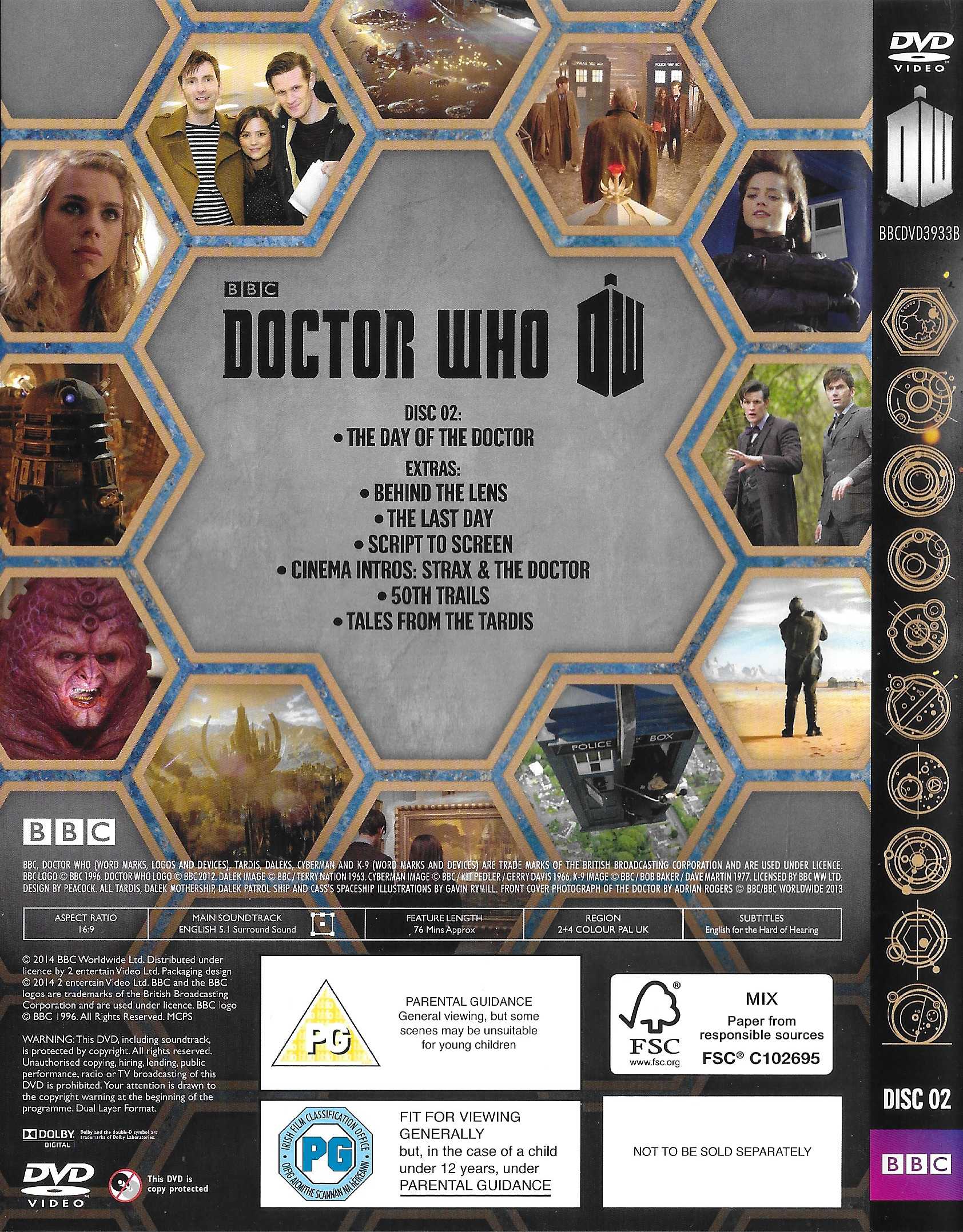 Picture of BBCDVD 3933 02 Doctor Who - The day of the Doctor by artist Steven Moffat from the BBC records and Tapes library